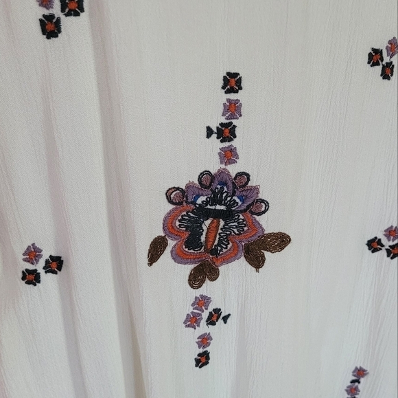 Free People Oxford White Embroidered Swing Dress - Picture 3 of 7